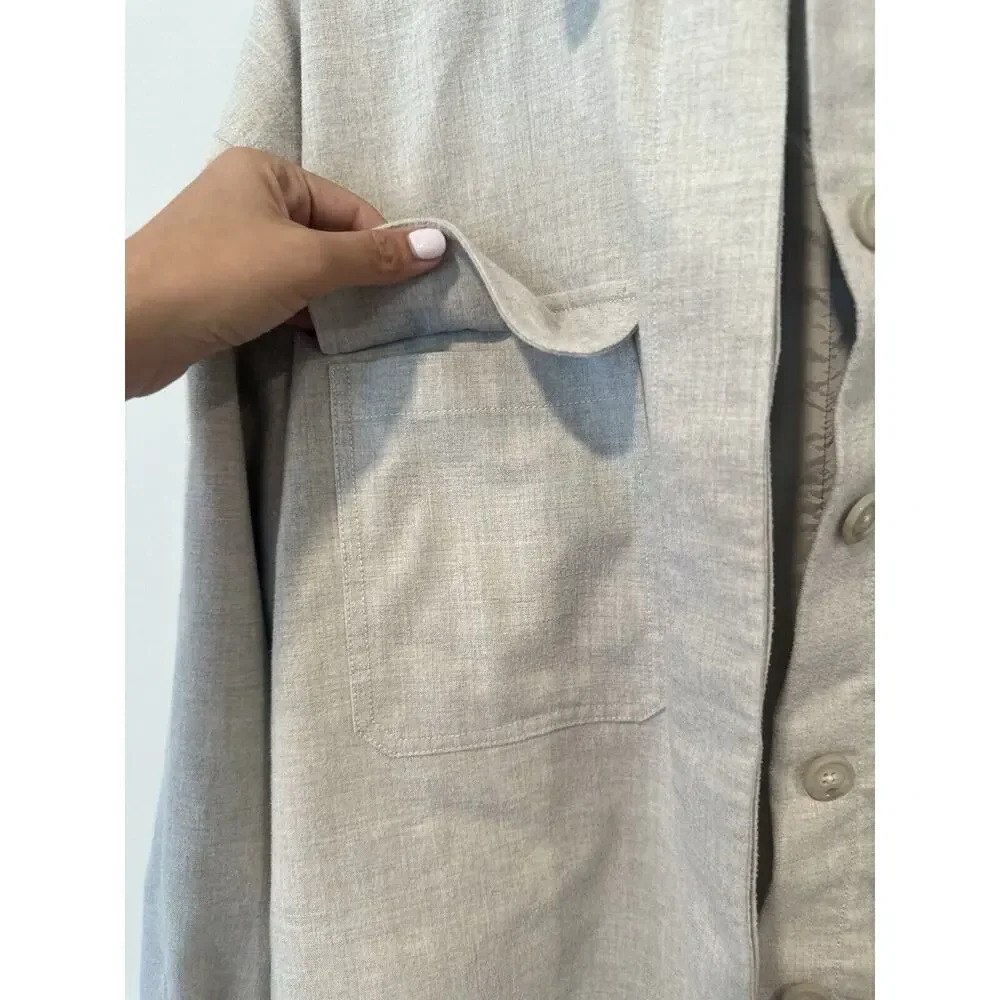 Aritziababaton Utility Flannel Button Shacket Blo… - image 7